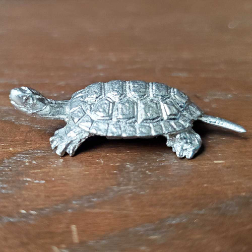 錫製（すず）ミニチュア 亀（かめ）】カメ kame KAME 置物 置き物
