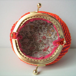 Beaded Purse 色遊び (M) --Pink x Orange-- B 4枚目の画像