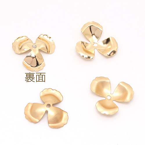 クロノ　花パーツ メタルパーツ ジョイントパーツ フラワー12×8.5mm シルバー