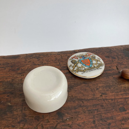 アンティークポット 陶器 お土産 アクセサリーケース イギリス