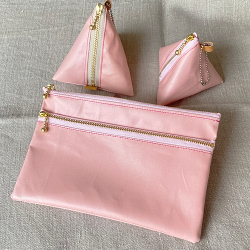 番外編：テトラポーチのおまけ付き【無地】 ラミネートポーチ 【 W