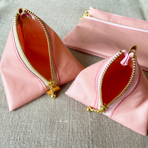 番外編：テトラポーチのおまけ付き【無地】 ラミネートポーチ 【 W