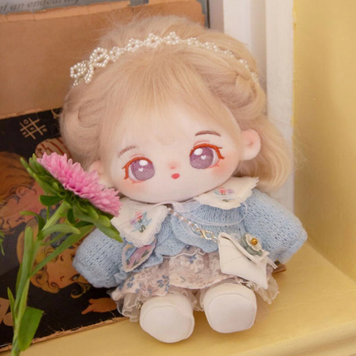 20cmぬいぐるみ 着せ替えぬいぐるみ かわいい 白髪紫目の貴族少女 服