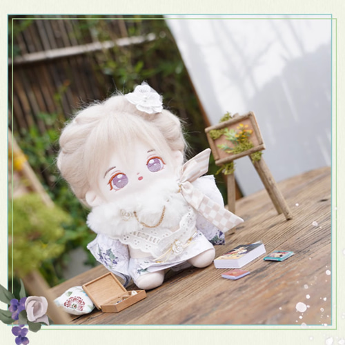 《白髪紫目》激レア可愛い着せ替えぬいぐるみ《20cmぬいぐるみ》 20cmぬいぐるみ 着せ替えぬいぐるみ かわいい 白髪紫目の貴族少女 服