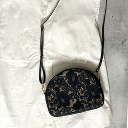 ⚮̈ミナペルホネン タンバリン gray × moss mint まるっこトート