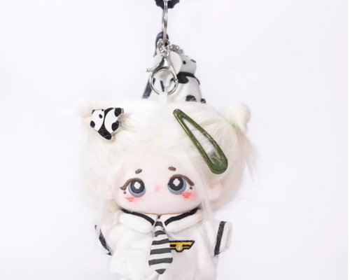 25cmハイクオリティな可愛い着せ替えぬいぐるみ♪ 10cmぬいぐるみ 着せ替えぬいぐるみ かわいい 白髪のパンダ少女