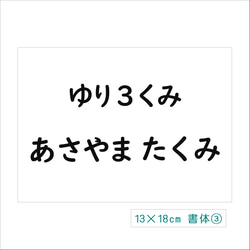 ★【13×18cm 2枚】アイロン接着タイプ・ゼッケン・ホワイト・体操服 6枚目の画像