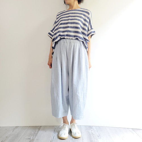 コットンリネンサーカスパンツ ソックスコーデも楽しめる