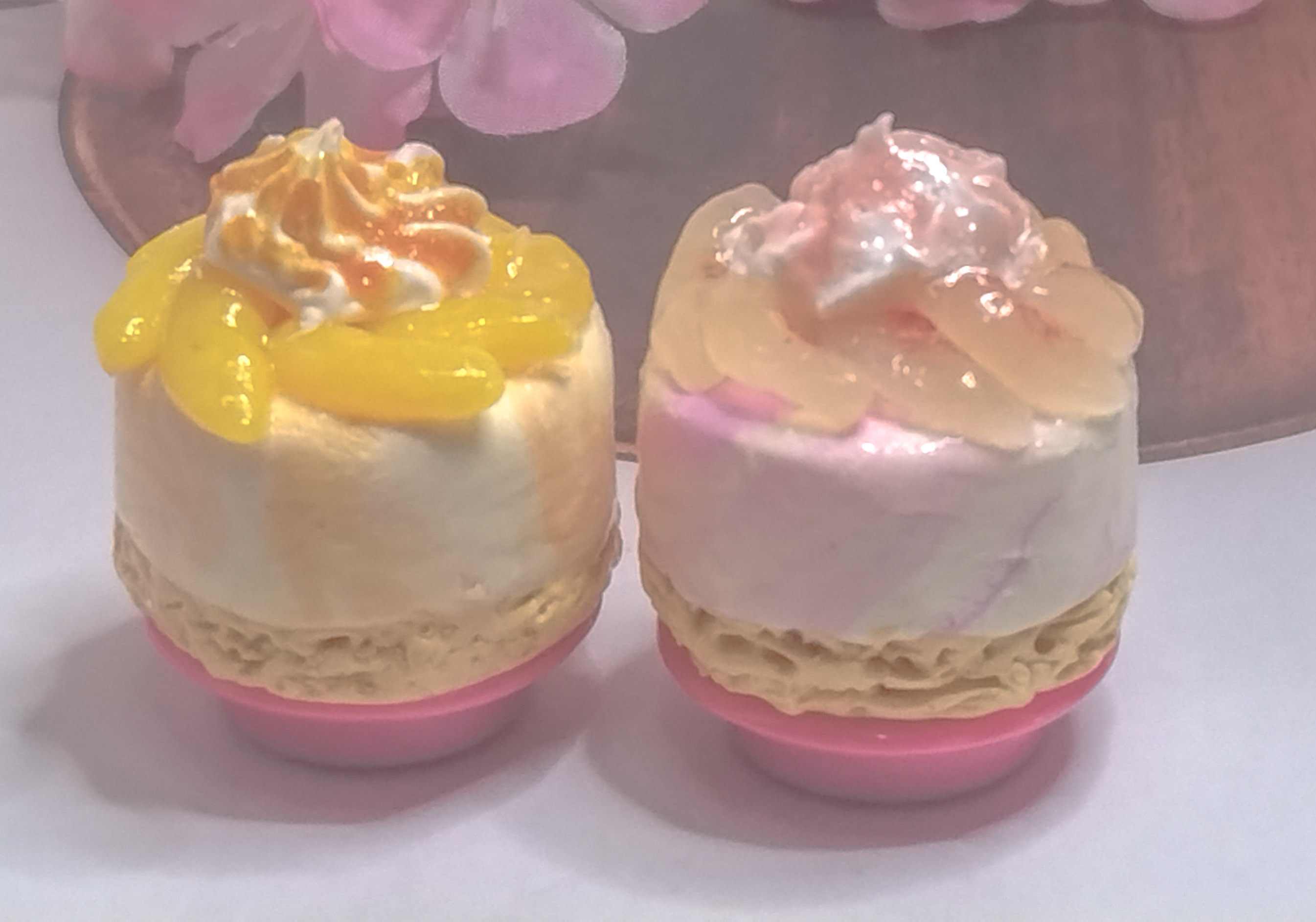 ツヤツヤ桃チーズケーキのマグネットセット！ フェイクスイーツ