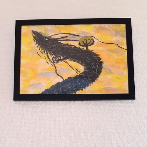 龍神 昇り黒龍 原画 A4サイズ 絵画 happy24 通販｜Creema(クリーマ 
