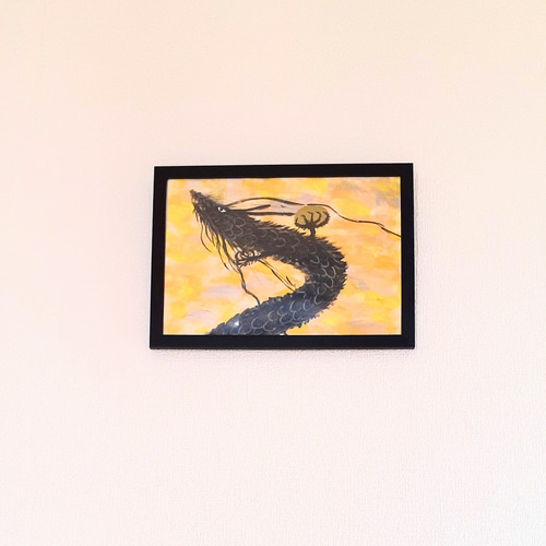 龍神 昇り黒龍 原画 A4サイズ 絵画 happy24 通販｜Creema(クリーマ 