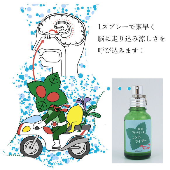 脳涼フレグランス　ミントライダー　30ml　調香　ペパーミント　レモン　ローズマリー　不眠　受験対策　アンガーマネジメン 4枚目の画像