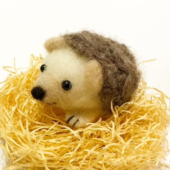 ハリネズミくん 羊毛フェルト モフモフ ハリネズミ 針山 プレゼント 