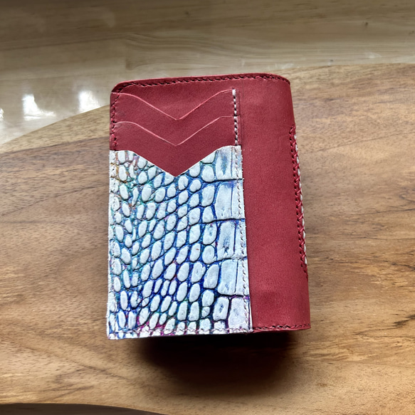 ミニ財布【クロコ:オーロラ】 3枚目の画像