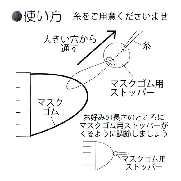 Panami マスクゴム用ストッパー アジャスター NC　M-0354 2枚目の画像