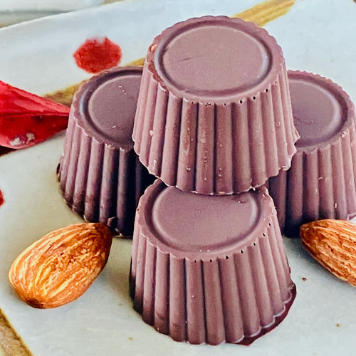 オーガニックビターチョコ100%使用ミニチョコ＜アーモンド＞(4個