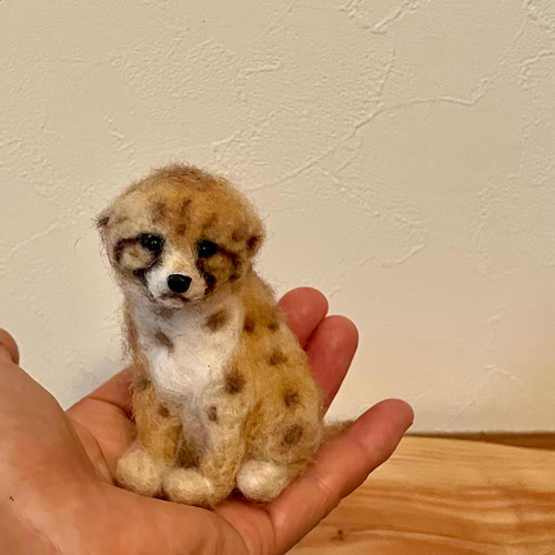羊毛フェルト☆チーターの赤ちゃん☆ネコ科☆チーター☆かわいい