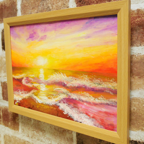 油絵 絵画 【夕暮れの波】 油絵 絵画【夕暮れの波】 絵画 HR 通販 16173420｜Creema