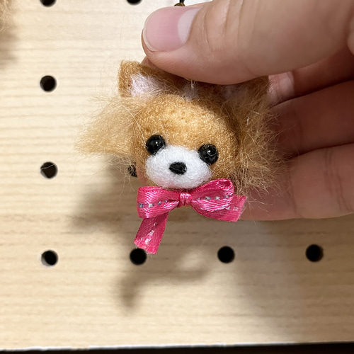 チワワ 羊毛フェルトのストラップ キーホルダー モカ＆ラテ 通販  