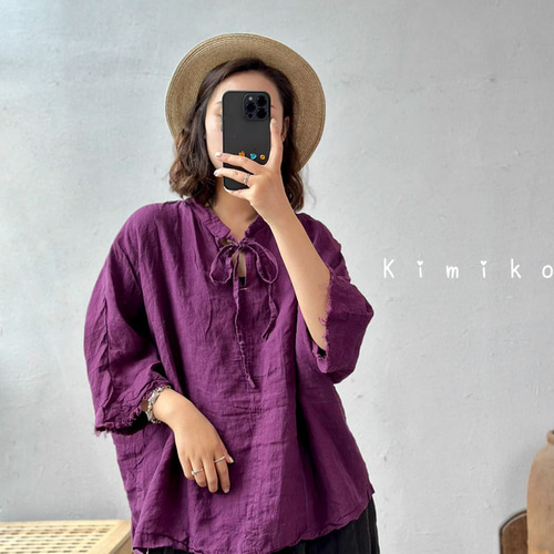 TODAYFUL - 【美品】TODAYFUL　着心地◎着るだけでオシャレなリネンシャツ　可愛い TODAYFUL（トゥデイフル）の「キーネックリネンシャツ（シャツ