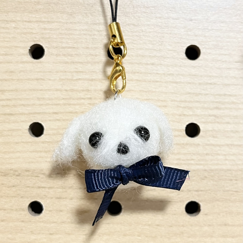 マルチーズ 羊毛フェルトのストラップ キーホルダー モカ＆ラテ 通販 