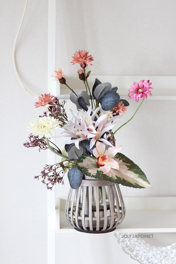 LANTERN  ：　ネリネリリイ のブーケ 竹製ランタン付き　Creema限定