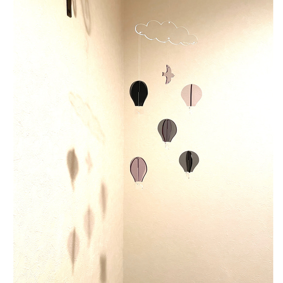 気球モビール(モノトーン) 12枚目の画像