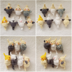 玄鳳鸚鵡小型娃娃玩偶&圓圓體型 可加吊飾 別針 可客製改色 手作毛線鉤織小物 鳥 寵物 第5張的照片