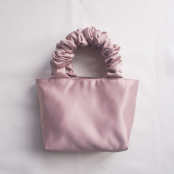 サテンミニトートバッグ（ピンク） 2枚目の画像