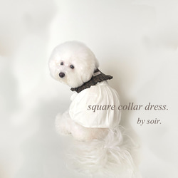 【犬服型紙】スクエアカラー・ワンピース 3枚目の画像