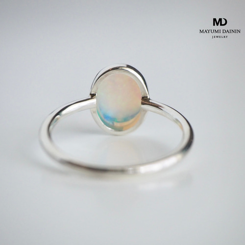 オパール リング-1点もの 天然石 シンプル アンティーク 指輪 誕生石