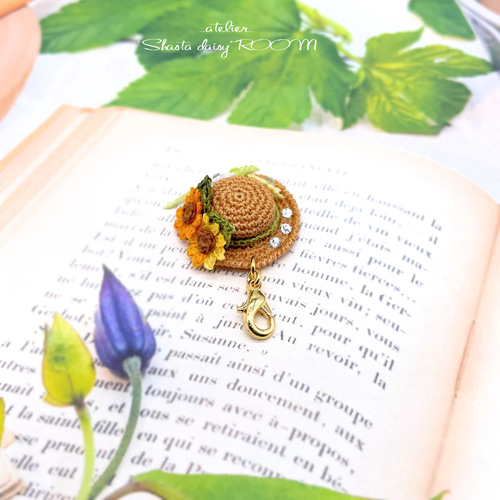 ミニチュア帽子　ストラップ　チャーム 名入れミニチュアニット帽キーホルダー - ＊ mauve azur ＊ | minne