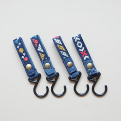 Kogin刺繡戶外掛鉤☺︎ 簡約 [露營 ☺︎ 刺繡] 牛仔布改造 ☺︎ 衣架掛鉤 ⌘ 接受客製化 ⌘ 第13張的照片