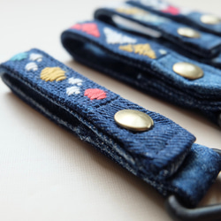 【特集掲載】セットでお得♫こぎん刺しアウトドアフック☺︎4個セット【キャンプ☺︎刺繍】デニムリメイク☺︎ハンガーフック 16枚目の画像