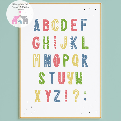 キッズポスター ABC アルファベット カラフル 英語学習 見やすい