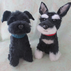 Gさまオーダー品 黒シュナ・ブラック＆シルバー ぬいぐるみ ゆめの 