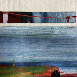 ハンドメイド手縫『濃紺の革の文庫カバー：シャドー』 6枚目の画像