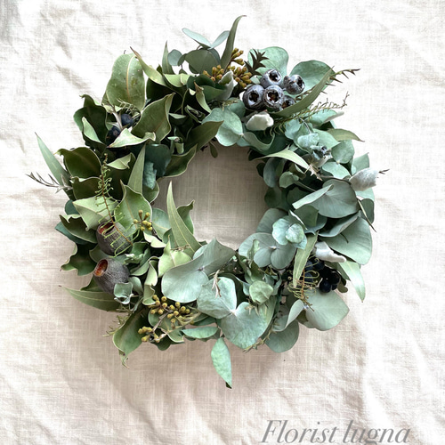 ユーカリのドライフラワーリース リース Florist lugna 通販 ユーカリのドライフラワーリース リース Florist lugna 通販