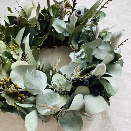 ユーカリのドライフラワーリース リース Florist lugna 通販 ユーカリのドライフラワーリース リース Florist lugna 通販