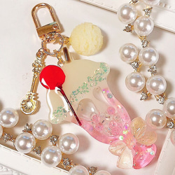 いちごチョコくまロリポップ◇シャカシャカキーホルダー シェイカー