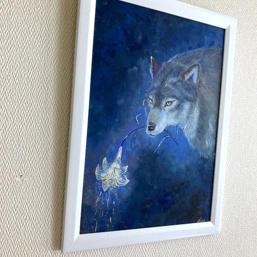 日本画『提灯百合』 /原画 風景画 ユリ オオカミ 絵画 紫苑工房 日本画『提灯百合』 /原画 風景画 ユリ オオカミ 絵画 紫苑工房