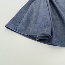 VカットAラインジャンパースカート♪　コットン素材　薄手デニム 10枚目の画像