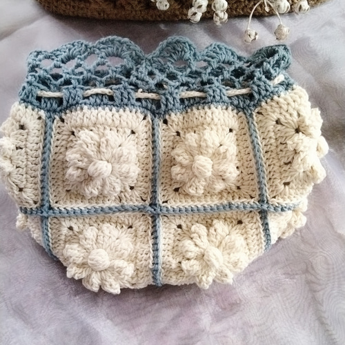 ぷっくりお花巾着、ポーチ。 巾着袋 monmon 通販 16175907｜Creema