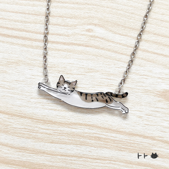 ブランド一覧 | ワールド オンラインストア 伸びる猫 トト ネックレス・ペンダント キジ白猫 ネックレス ネックレス・ペンダント