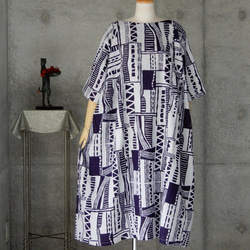 着物リメイク　浴衣のチュニックワンピース   フリーサイズ  寛斎KANSAI  kimono 3枚目の画像