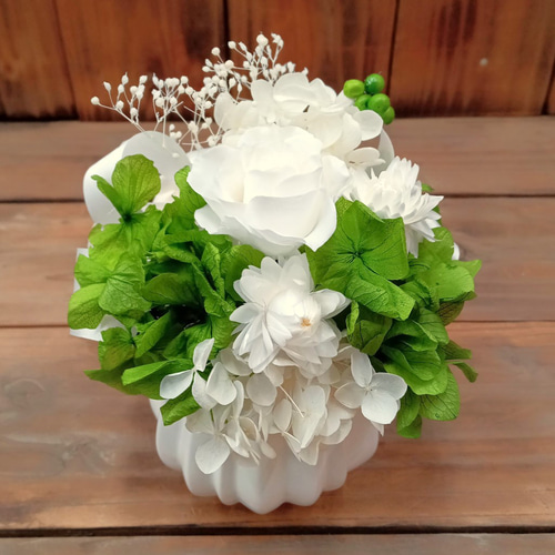 御供え仏花造花白薔薇