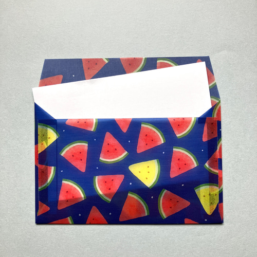 C】 サマー 夏 スイカ アイス レターセット フレークシール