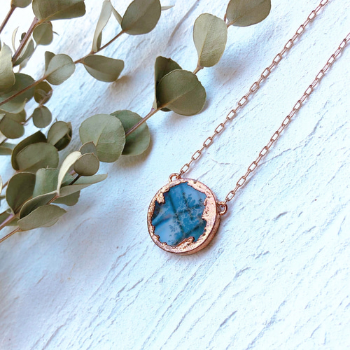 天然石ネックレス エレクトロフォーミングジュエリー ネックレス