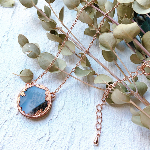 天然石ネックレス エレクトロフォーミングジュエリー ネックレス