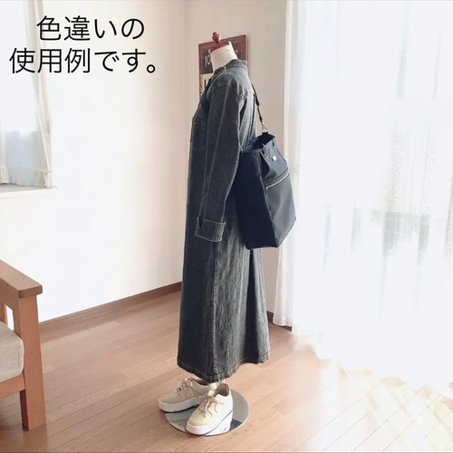 ♥️大♥️ 縦長スクエア ショルダーバッグ 濃ベージュ 2way
